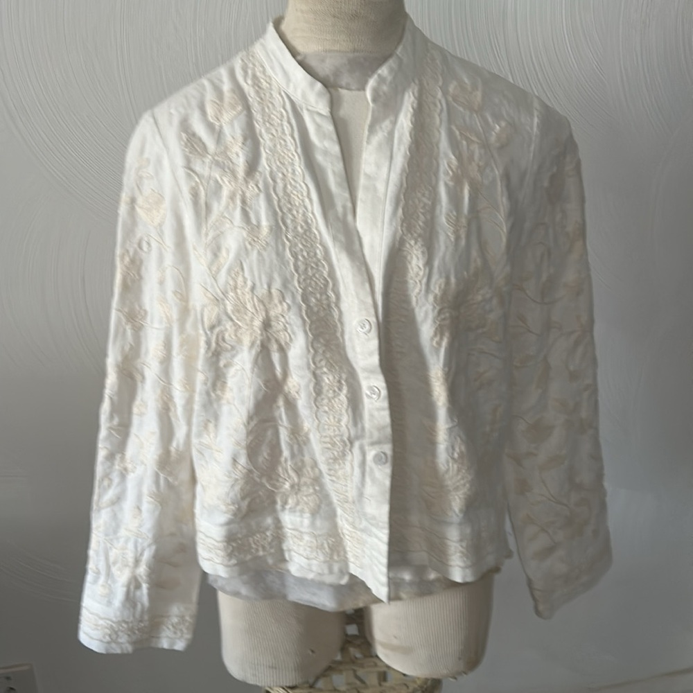 ZARA button down linen shirt sz M (NWT)